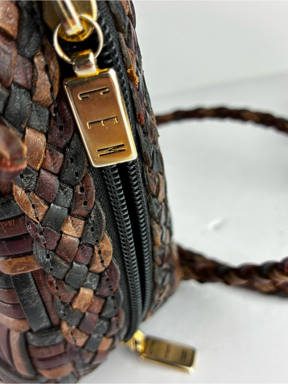 Cem Woven Leather Purse View 4